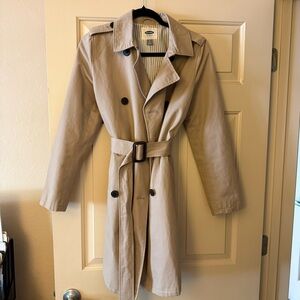 Old navy tan trench coat